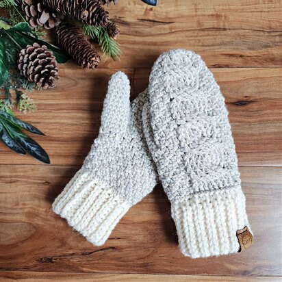 Cozy Cable Crochet Mittens