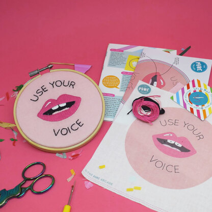 The Make Arcade Use Your Voice Embroidery Kit - 4 Inch