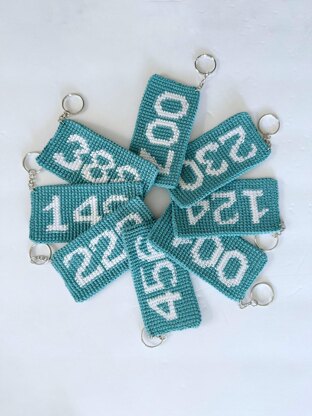 Squid Game inspired player numbers keychain