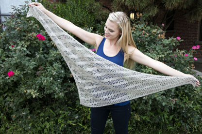 Ridged Shawl in Plymouth Yarn Nettle Grove - F691 - Downloadable PDF