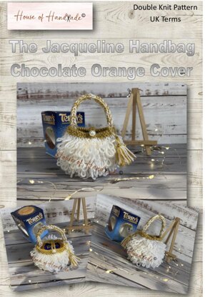 The Jacqueline Handbag Chocolate Orange Cover Knitting Pattern