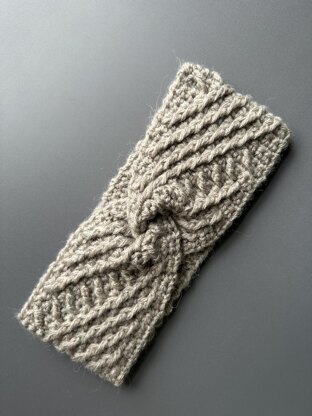 Crossline Crochet Headband