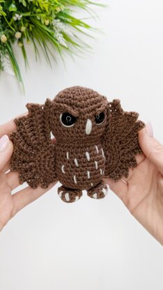 Crochet Owl Pattern, amigurumi bird pattern, crochet plushie