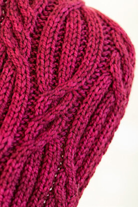 Saru Cable Cowl in SweetGeorgia Superwash Soft - Downloadable PDF