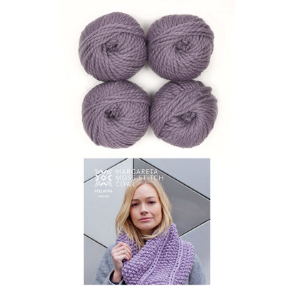 MillaMia Naturally Soft Super Chunky Margareta Moss Cowl 4 Ball Project Pack