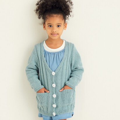 Sirdar 2533 Child's V-Neck Cardigan PDF