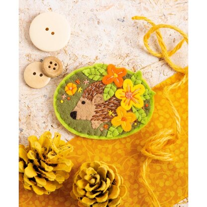 Hawthorn Handmade Hedgehog Brooch Felt Craft Kit