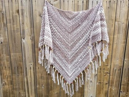 Cappuccino Triangle Shawl