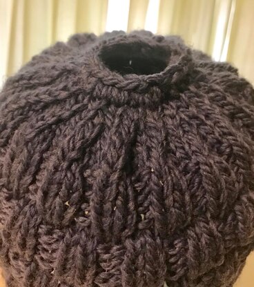 Basketweave Messy Bun Hat