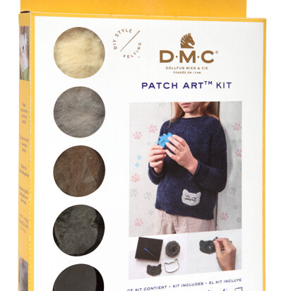 DMC Patch Art Dog & Cat Embroidery Kit