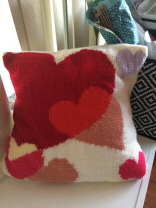 Lots of Love Cushion Cover in Paintbox Yarns Simply DK