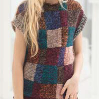 Colorblock Slipover in Lion Brand Country - L40572 - Downloadable PDF - knitting pattern