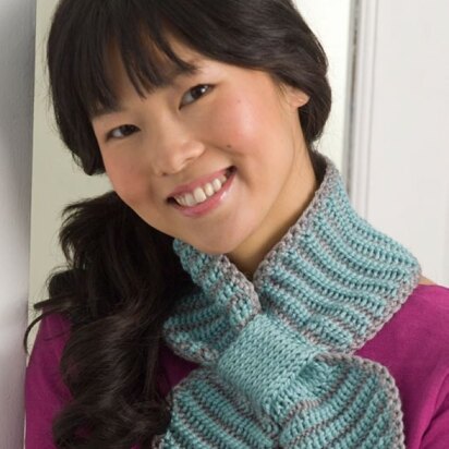 Bow Tie Neck Warmer in Red Heart Soft Solids - WR2033