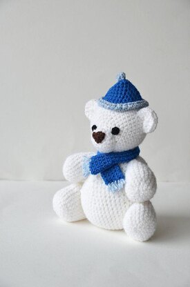 Polar Bear with Poofball Hat