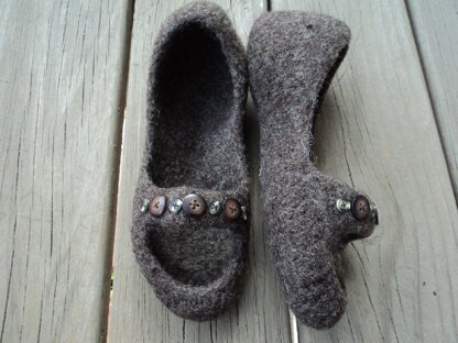 Peep Toe Slippers Felted Knit for Women