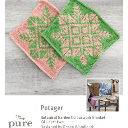 Bo Peep Pure Botanical Garden Blanket KAL - Potager in West Yorkshire Spinners - WYSKAL02P - Downloadable PDF