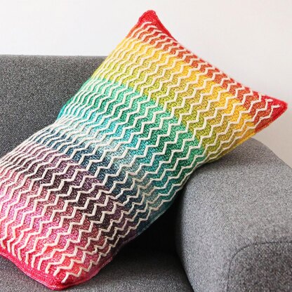 Rainbow wave pillow