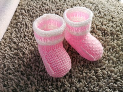 Pink Baby Booties