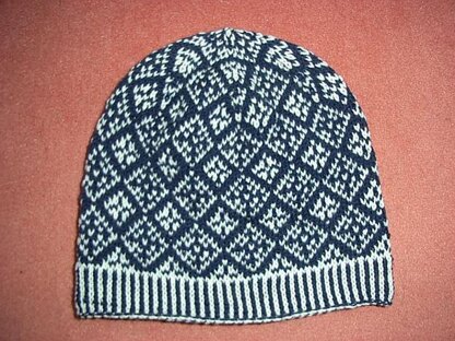 Snow argyle beanie