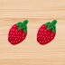 Crochet strawberry hair clip pattern