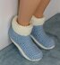 Mens 2 Colour Super Chunky Slipper Boots Circular