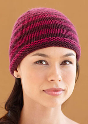 Shaded Stripes Hat in Lion Brand Superwash Merino Cashmere - L0515