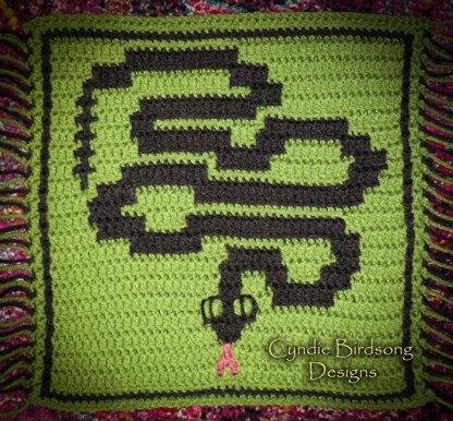 Southwest Mosaic Crochet Square: Rattle Snake