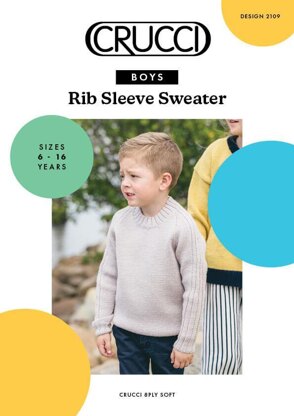 2109 Boys Rib Sleeve Sweater