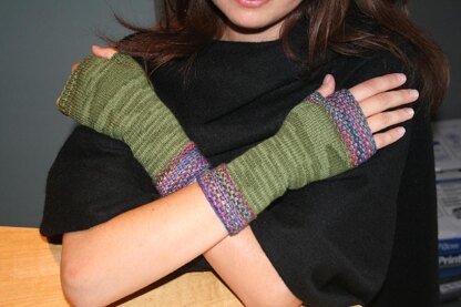 Koigu Linen Stitch Fingerless Gloves