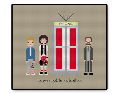 Bill and Ted - PDF Cross Stitch Pattern