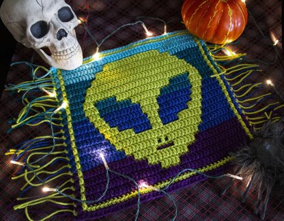 Halloween Mosaic Square - Eerie Alien