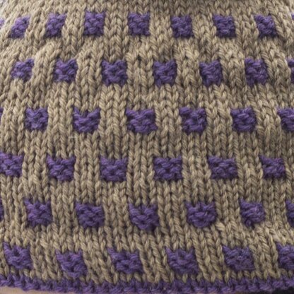 Two Color Woven Hat in Cascade 220 Superwash - W707 - Downloadable PDF