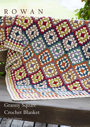 Granny Square Crochet Blanket in Rowan Pure Wool Worsted