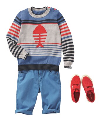 Boys Sweater in Bergere de France Coton Fifty - 67531-13 - Downloadable PDF