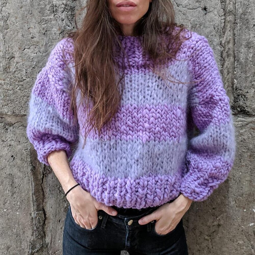Mixed Media Jumper Knitting pattern by KNITTnyc | LoveCrafts
