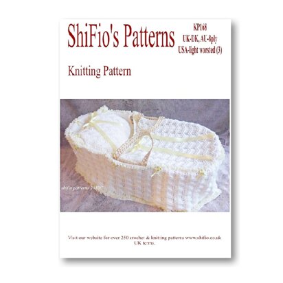 Moses Basket Cover Knitting Pattern #168 - knitting pattern