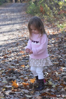 Pink Heart Baby Sweater