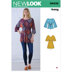 New Look N6638 Misses' Knit Tops 6638 - Paper Pattern, Size 8-10-12-14-16-18-20
