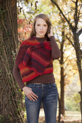 Slanted Net Stole in Universal Yarn Classic Shades Sequins Lite PDF