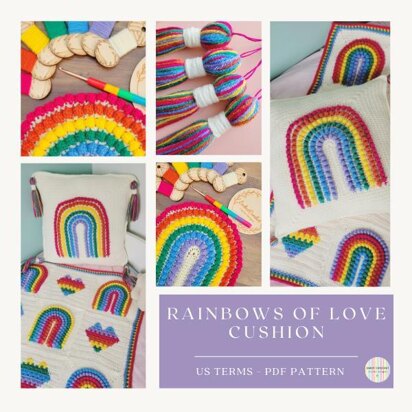 Rainbows of Love Cushion US Terms