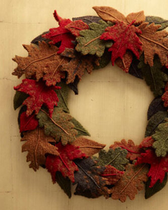 Fall Wreath in Lion Brand Alpine Wool and Fishermen's Wool - L0109AD