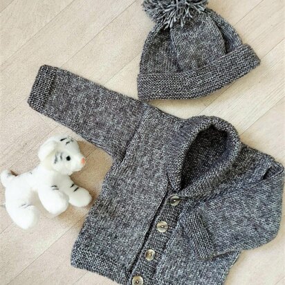 Easy Baby Boys Jacket Cardigan & Hat LH010