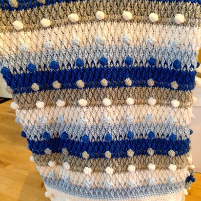 Bobble Blanket Decked in Blue