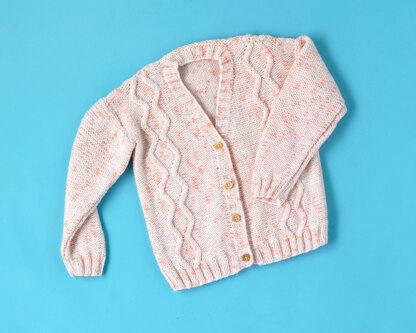 Zig Zag Cardigan - Free Knitting Pattern For Babies in Paintbox Yarns Baby DK Prints by Paintbox Yarns