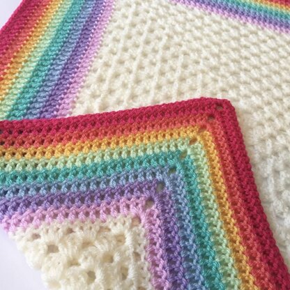 Rainbows and Cream Baby Blanket