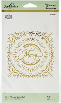 Spellbinders Glimmer Hot Foil Plate - Merry Filigree Quatrefoil