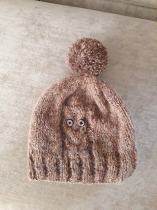 Owl Pompom Hat