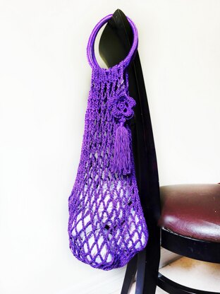 Shopping netting bag easy crochet pattern