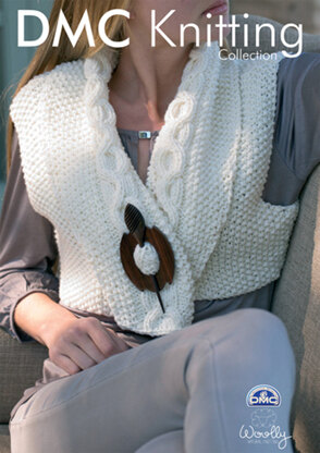 Wrap Over Cropped Gillet in DMC Woolly - 15131L/2