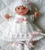 Knitting pattern for 6 inch Doll, Dress, Hat and Shoes